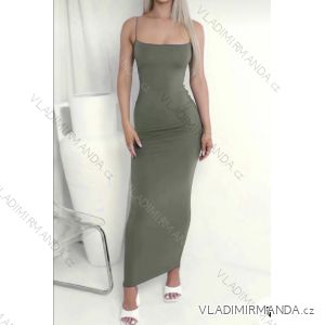 Šaty dlhé elegantné na ramienka dámske (S/M ONE SIZE) TALIANSKA MÓDA IMPMD2424049