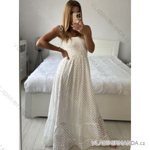 Šaty dlhé letné boho krajkové na ramienka dámske (S/M ONE SIZE) TALIANSKA MÓDA IMPEM2323073