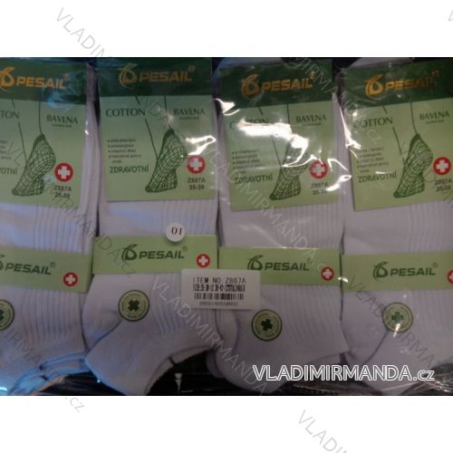 Ponožky členkové riadkové zdravotné dámske bavlnené (35-42) PESAIL PES24Z870A