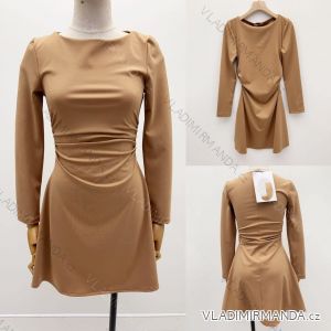 Šaty elegantný dlhý rukáv dámske (S/M ONE SIZE) TALIANSKA MÓDA IMM24M35205