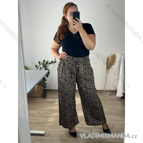Nohavice letné dlhé dámske nadrozmer (54/56 ONE SIZE) TALIANSKA MÓDA IMWEC24WILD