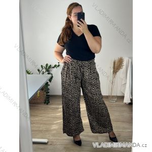 Nohavice letné dlhé dámske nadrozmer (54/56 ONE SIZE) TALIANSKA MÓDA IMWEC24WILD-3/DR