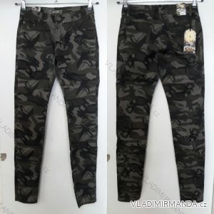 Nohavice slabé dámske maskáč (34-44) SMILING JEANS W289