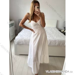 Šaty dlhé letné na ramienka dámske (S/M ONE SIZE) TALIANSKA MÓDA IMM24M33330