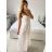 Šaty dlhé letné na ramienka dámske (S/M ONE SIZE) TALIANSKA MÓDA IMPBB24B25068/DUR -   fialová purpurová -   S / M