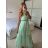 Šaty dlouhé elegantné bez rukávov dámske (S/M/L ONE SIZE) TALIANSKA MÓDA IMWCN24065/DUR -   tmavo ružová
 -   M / L