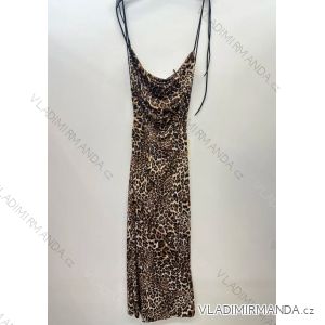 Šaty dlouhé na ramínka leopard dámske (S/M ONE SIZE) TALIANSKA MÓDA IMPSH24123328