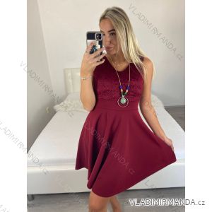 Šaty elegantné krátke bez rukávov dámske (S/M ONE SIZE) TALIANSKA MÓDA IM3221124/DU