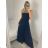 Nohavice letné oversize dámske (S/M/L/XL/2XL ONE SIZE) TALIANSKA MODA IM424445/DR -   tmavo modrá -   XL/2XL
