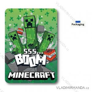 Deka prikrývka minecraft detská chlapčenská (100x140 cm) SETINO MNC24-4354