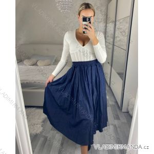 Sukňa dlhá dámska (S/M/L ONE SIZE) TALIANSKA MÓDA IM424COLETA