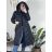 Kabát zimní s kapucí dámská LHD fashion (S-2XL) LHD-2M-033-1/DR S čierna