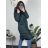 Kabát zimní s kapucí dámská LHD fashion (S-2XL) LHD-2M-033-3/DR L tmavo smaragdová