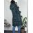 Kabát zimní s kapucí dámská LHD fashion (S-2XL) LHD-2M-033-3/DR L tmavo smaragdová
