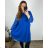 Šaty elegantní dlouhý  rukáv dámske nadrozmer (3XL/4XL ONE SIZE) TALIANSKA MóDA IM424BELLA/DU 3XL / 4XL smaragdová