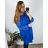 Šaty elegantní dlouhý  rukáv dámske nadrozmer (3XL/4XL ONE SIZE) TALIANSKA MóDA IM424BELLA/DU 3XL / 4XL smaragdová