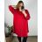 Šaty elegantní dlouhý  rukáv dámske nadrozmer (3XL/4XL ONE SIZE) TALIANSKA MóDA IM424BELLA/DU 3XL / 4XL smaragdová