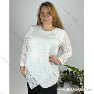 Tunika elegantný dlhý rukáv dámska nadrozmer (XL-5XL ONE SIZE) POLSKÁ  MÓDA PMFF241447