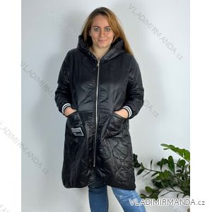 Bunda maxi dlouhá oversize s kapucňou dámska nadrozmer (50/52/54 ONE SIZE) TALIANSKA MÓDA IM4221292