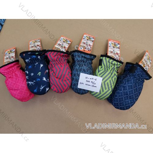 Rukavice palčiaky lyžiarske detské dievčenské aj chlapčenské 14-15cm) TAT FASHION TAT24H-011