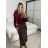 Sukňa dlhá dámska (S/M ONE SIZE) TALIANSKA MÓDA IMM24M33302/DUR -   hnědá leopard -   S / M