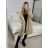 Kabát beránkový s kapucí dlouhý rukáv dámský (S/M/L ONE SIZE) ITALSKÁ MÓDA IMWDD24257/DU -   biela -   S/M/L