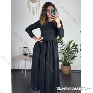 Šaty dlhé elegantný dlhý rukáv dámske (S/M/L ONE SIZE) TALIANSKA MÓDA IMM24M55931-2/DUR