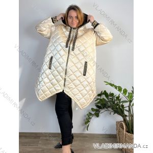 Bunda zimní šusťáková dlhý rukáv dámska nadrozmer (44-50 ONE SIZE) TALIANSKA MÓDA TMWOC243361