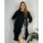 Šaty oversize s flitrami 3/4 dlhý rukáv dámske nadrozmer (48/50/52 ONE SIZE) TALIANSKA MÓDA IM424761