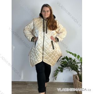 Bunda zimní šusťáková dlhý rukáv dámska nadrozmer (44-50 ONE SIZE) TALIANSKA MÓDA TMWOC243361-1/DR