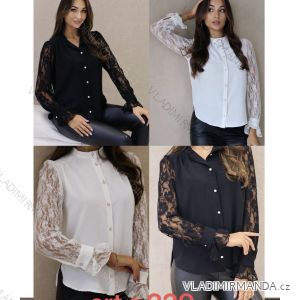 Blúzka elegantný dlhý rukáv dámska (S/M/L ONE SIZE) TALIANSKA MÓDA IMWGS241299