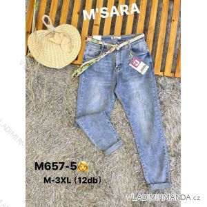 Rifle jeans dlhé dámske (M-3XL) M.SARA MSR24M657-5