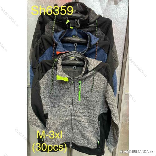 Mikina teplá na zips dlhý rukáv pánska nadrozmer (M-3XL) VINTE VIN24SH6359