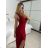 Šaty dlhé elegantné spoločenské trblietavé na ramienka dámske (S/M ONE SIZE) TALIANSKA MÓDA IM424768