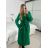 Kabát na gombíky dámsky (M/L ONE SIZE) TALIANSKA MóDA IM324ELISA/DR - tmavě modrá - M/L