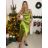 Šaty spoločenské dlhé elegantné na ramienka satén dámske (S/M ONE SIZE) TALIANSKA MÓDA IMPSH236357A/DU -   zelená smaragdová -   S/M/L