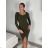 Šaty dlhé úpletové dlhý rukáv dámske (S/M ONE SIZE) TALIANSKA MÓDA IMWGB234158