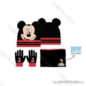 Súprava čiapky, nákrčník a rukavice zimné prstové mickey mouse detská chlapčenská (ONE SIZE) SETINO MIC24-3192