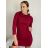 Šaty úpletové s kapucňou dlhý rukáv dámske (S/M/L ONE SIZE) TALIANSKA MÓDA IMD24403