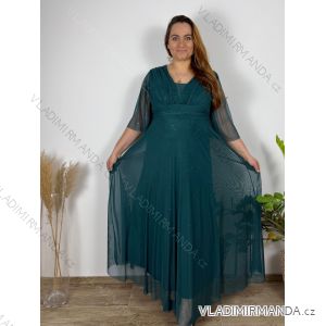 Šaty spoločenské elegantné 3/4 rukáv dámske (48/50/52 ONE SIZE) TALIANSKA MODA IMS25STELLA