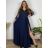 Šaty společenské elegantní krajkové s 3/4 rukávem dámské (2XL-5XL) ITALSKá MODA IMS259028/DUR 4XL tmavo modrá