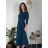 Šaty dlhé elegantné s opaskom 3/4 dlhý rukáv dámske (S/M/L ONE SIZE) TALIANSKA MÓDA IM425008