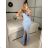 Šaty dlhé elegantný carmen bez rukávov dámske (S/M ONE SIZE) TALIANSKA MÓDA IMPBB232L8831/DUR -   tyrkysová -   S/M/L