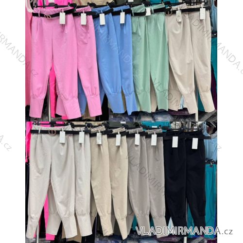 Tepláky elegantné s opaskom dámske (S/M/L ONE SIZE) TALIANSKA MÓDA IMWAE25027