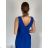 Šaty elegantné spoločenské dlhé na ramienka dámske (XS/S/M/L ONE SIZE) TALIANSKA MÓDA IM322045/DR
