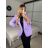 Sako elegantný dlhý rukáv dámske nadrozmer (one size S/M) TALIANSKA MÓDA IMWDD24008/DR -   fialová -   S/M/L