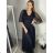 Šaty spoločenské elegantné 3/4 rukáv dámske (S/M/L ONE SIZE) TALIANSKA MODA IMS25KRISTA/DR S/M/L tmavo smaragdová
