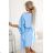 287-36 SOFIA Butterfly Dress with Waist Tie - Pastel Blue