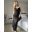 Šaty dlouhé elegantní společenské třpytivé na ramínka dámské (S/M/L ONE SIZE) ITALSKÁ MÓDA IMPSH2593328 čierna S/M/L