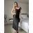 Šaty dlouhé elegantní společenské třpytivé na ramínka dámské (S/M/L ONE SIZE) ITALSKÁ MÓDA IMPSH2593328 čierna S/M/L